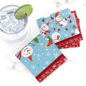 Tote Pouch-Snowmen