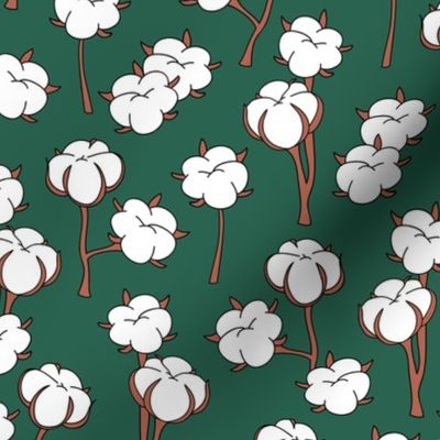 Soft cotton bolls autumn winter garden botanical love soft white forest green