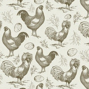 Vintage Chickens and Eggs in Mint