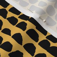 Little rows and spots abstract minimal trend animals print little inky brush strokes jungle dashes black yellow