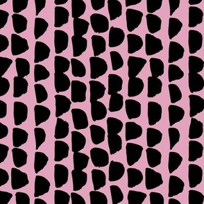 Little rows and spots abstract minimal trend animals print little inky brush strokes jungle dashes black pink