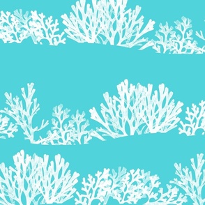 Seabeds White on Turquoise 150