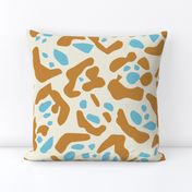 Geometric Abstract Jaguar print light blue spots