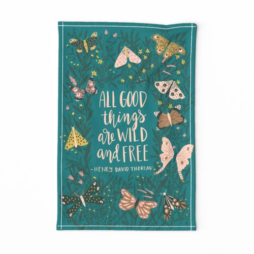 Fine Moths Fat Quarter Tea Towel