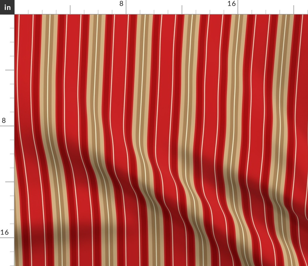 Stripe 1 - Red Tan Ivory ©Julee Wood