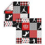 Cougars//Baseball//Football//Basketball Combo - Wholecloth Cheater Quilt