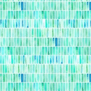 Watercolor Rectangles - Blue Green