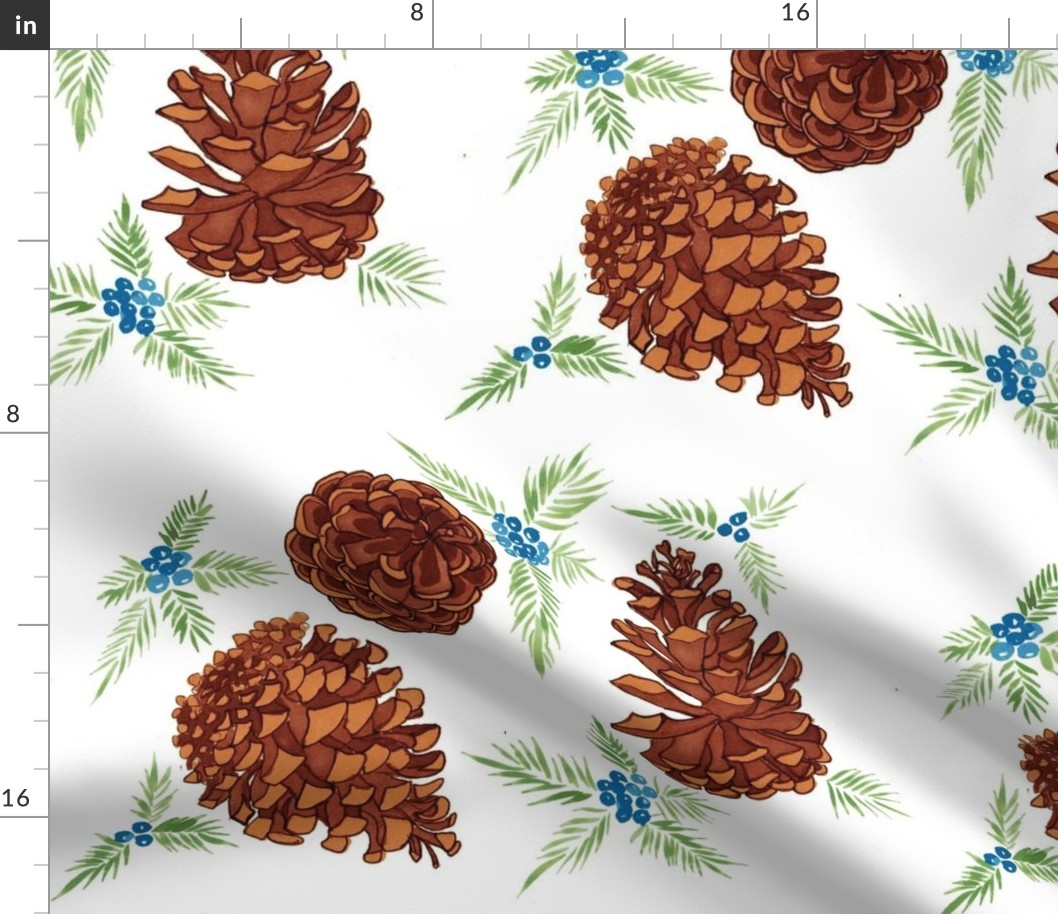 pine cones and juniper