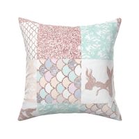 Glitter Mermaid Quilt- rose gold - rotated