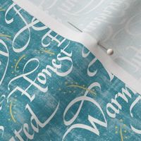 Words of Friendship | Small | Teal Faux Texture