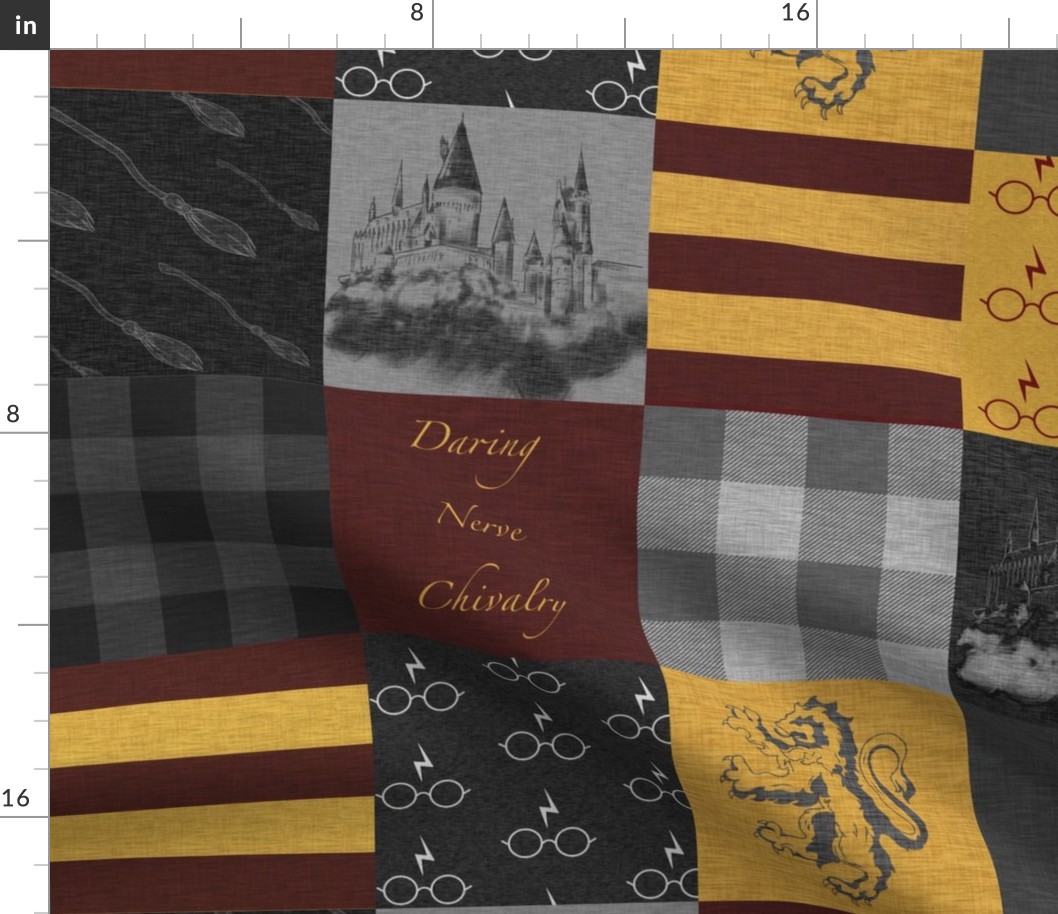 Daring, Nerve, and Chivalry- House Quilt