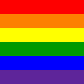 Jumbo Horizontal Rainbow Six Stripe Flag