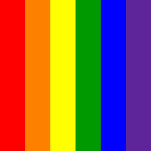 Jumbo Vertical Rainbow Six Stripe Flag