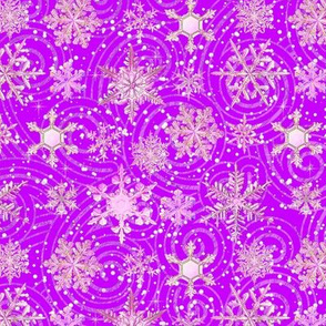 Fancy Purple  Pink Snowflakes