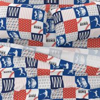 Baseball//Bluejays - Wholecloth Cheater Quilt