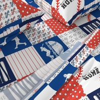 Baseball//Bluejays - Wholecloth Cheater Quilt