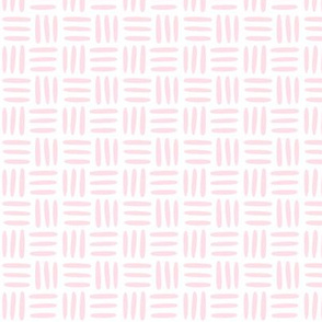 Textile Weave Pink on White