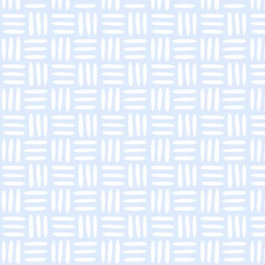 Textile Weave White on Light Blue