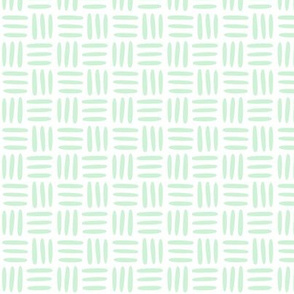 Textile Weave Mint Green on White