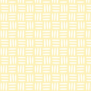 Textile Weave White on Yellow