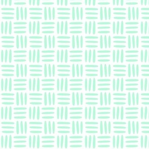 Textile Weave Aqua on White