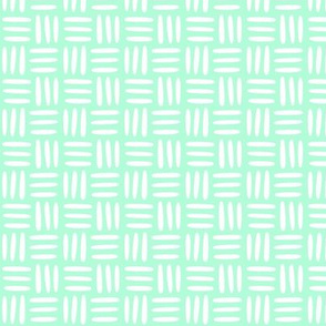 Textile Weave White on Aqua