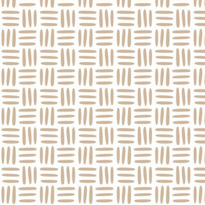 Textile Weave Brown on White