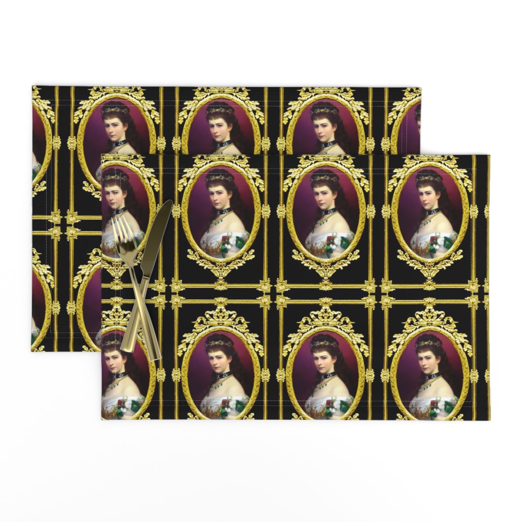 1 queens princesses crowns white gowns tiaras baroque victorian beauty royalty emerald diamonds necklaces chokers off-shoulder gold gilt frame black medallion flowers floral bows empresses ballgowns rococo royal portraits beautiful lady woman elegant goth