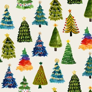 Festive Christmas Trees // Satin Linen