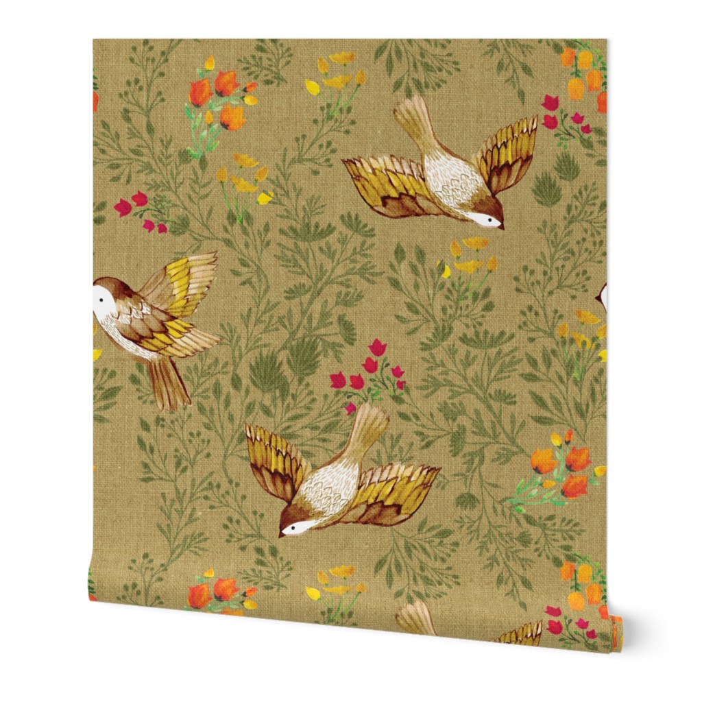 Birdsong Meadow {Linen}