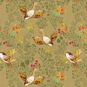 Birdsong Meadow {Linen}