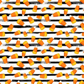 4" Candy Corn // Black and White Stripes