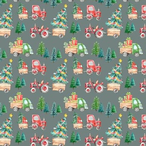 3" Christmas Tractor Parade // Silver Gray