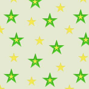 Green and Yellow Stars (medium)