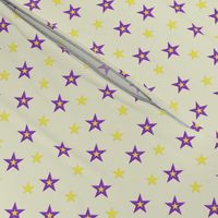 Purple and Yellow Stars (medium)