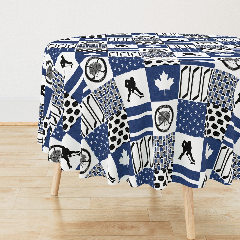 Hockey//Keep your stick on the ice//Toronto - Wholecloth Cheater Quilt