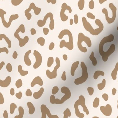 ★ LEOPARD PRINT in TAN & IVORY WHITE ★ Large Scale / Collection : Leopard spots – Punk Rock Animal Print