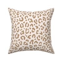 ★ LEOPARD PRINT in TAN & IVORY WHITE ★ Large Scale / Collection : Leopard spots – Punk Rock Animal Print