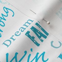 large scale - Cure Hope Words -teal