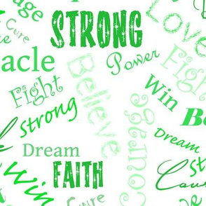 large scale - Cure Hope Words-green