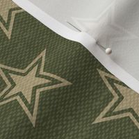 Stars - Green and tan - C19BS