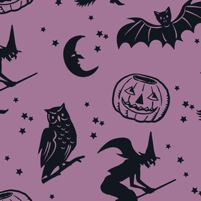 Bats and Jacks ~ Dusty Purple