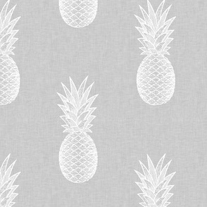 arcadia pineapples - single on smoke grey - LAD19