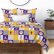 Basketball//Lakers - Wholecloth Cheater Quilt