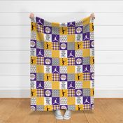 Basketball//Lakers - Wholecloth Cheater Quilt