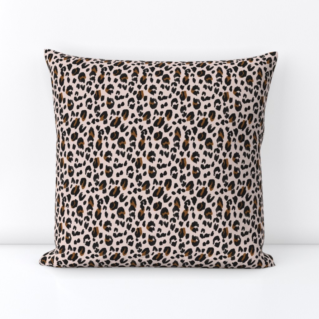 Leopard - black brown on blush