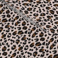 Leopard - black brown on blush