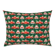 Vintage Christmas Trucks / Dark Green