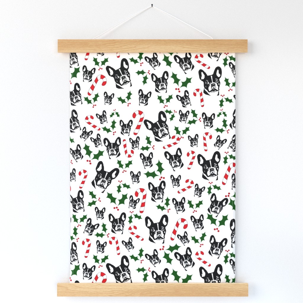 French Bulldog Christmas Fabric