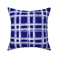 Watercolor Violet-Blue Plaid 18"